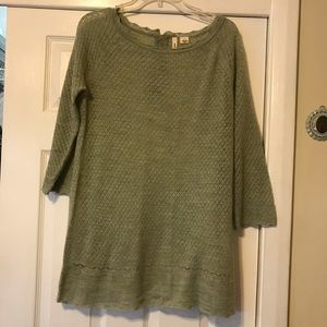 Anthropologie MOTH Wool Sweater Tunic Green XL